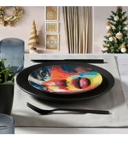 GÜRAL PORSELEN Camelia 6 Parça Bone Pasta Takımı - 2090