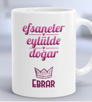 Kişiye Özel Başak Terazi Burcu Hediye Kupa Bardak Doğum Günü Hediyesi (Beyaz)