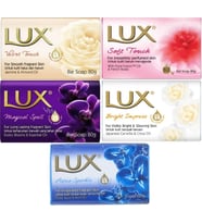 Lux Sabun 80GR (Karma 5 Li Set) Soft Touch/Velvet Touch/Magicial Spell/Aqua Sparke/Bright Impress