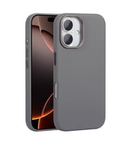 Apple iPhone 16 Uyumlu Kılıf M-safe Şarj Özellikli PU Deri Zore Adora Kapak (Gri)