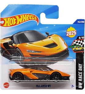Hot Wheels - Mclaren W1 - Hw Race Day 6/10 - Hyw41 - Short Card - Turuncu Metalik - Mattel 2025-1:64 (Çok Renkli)