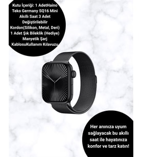 Akıllı Saat SQ-16 Mini Series 10 Unisex Tasarım, Sağlık ve Spor Takibi