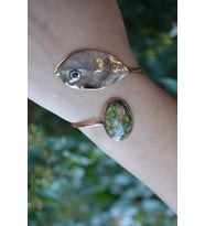 STONEAGE JEWELLERY Unakit Taşlı Tasarım Bileklik (Altın / Dore)