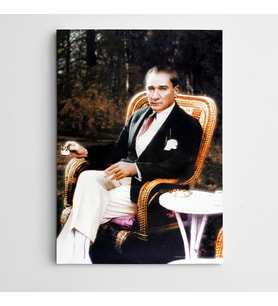 Atatürk Kahve ve Koltuk  Kanvas Tablo