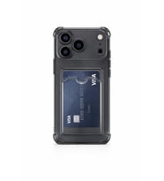 iPhone 17 Pro Kartlıklı Antişok Kılıf Füme