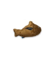 Peluş Balık Figürlü Kedi Oyuncağı Kahverengi