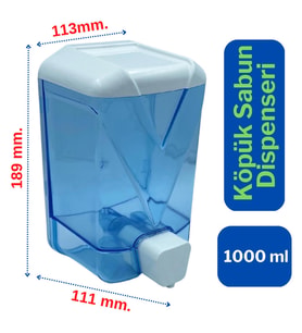 Wespa Plastik Şeffaf Köpük Sabun Dispenseri 1000 ml. x 10 Adet
