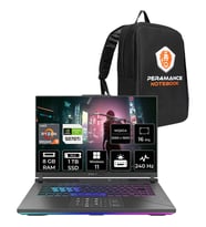 Asus Rog Strix G16 Ryzen 9 9955HX RTX 5070 Ti 12GB Gaming Laptop 8GB RAM 1TB SSD 16" QHD+ 240Hz Win11 Pro + Per4 Çanta G614FRS5112P383