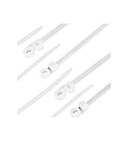 M191PL 2,5 x 100 mm Vida Delikli Naylon Kablo Bağı, Ethernet ve Ses Sistemi Kabloları İçin, Kendinden Kilitli, [Beyaz],[40 Adet]