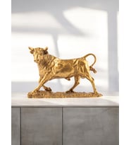 Dekoratif Boğa Biblo Obje (Gold)