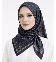 İpekal Mono Organik Pamuk Eşarp -  06247 (Lacivert)