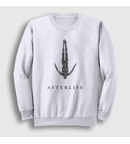 Presmono Unisex Beyaz Logo Müzik Afterlife Sweatshirt 498313tt (Beyaz)