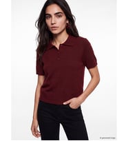LCW Vision Bordo Polo Yaka Kadın Triko Kazak