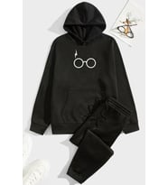 Unisex Potter Baskılı Eşofman Takımı (Siyah)