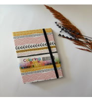 Adalinhome Atakids Lizy Kuru Boyalı Mandala Boyama Defteri  19 x 11 cm  40 Yaprak  12 Renk Kuru Boya (Çok Renkli-Sıyah)