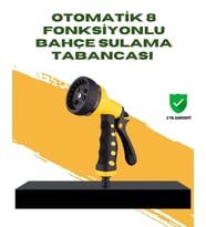 Bahçe Sulama Tabancası Hortum Ucu 8 Fonksiyonlu Ayarlanabilir