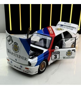 1:24  BMW M3 1988 E30 DTM  Sesli Çek Bırak Işıklı Metal Diecast Model Araba Beyaz Renk
