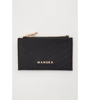 MANUKA KAPİTONE FERMUARLI KARTLIK SİYAH