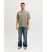 JJEHARRISON STRUCTURE POLO SS LN Vetiver