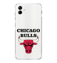 Samsung Galaxy A04 Uyumlu Köşe Korumalı Antişok Kapak Chicago Bulls Tasarımlı Şeffaf  Kılıf