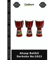 Özel Üretim Müzik Aleti Ritim Perküsyon Hediyelik Ahşap Batikli Darbuka No:1023