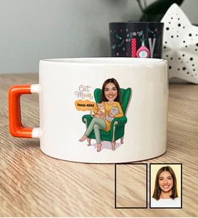 Kişiye Özel Karikatürlü Cat Mom Kedi Annesi Lüks Fincan Anneler Günü Hediyesi