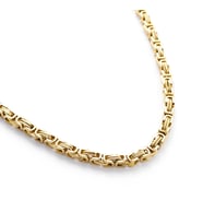 Erkek Çelik Kral Model Gold Detay Kolye