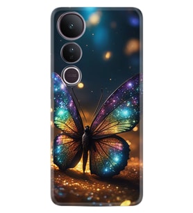 Vivo V50 Lite Kılıf Boutique Baskılı Resimli Rengarenk Kelebek Pcode -097