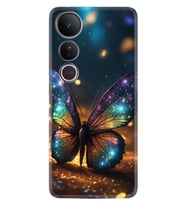 Vivo V50 Lite Kılıf Boutique Baskılı Resimli Rengarenk Kelebek Pcode -097
