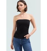 Nefes Alan Pamuklu Straplez Bluz Fitted Kalıp Renk Yazlık Uzun Ömürlü Trend Tasarım
