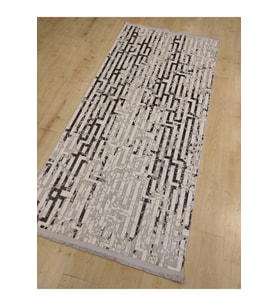 HALIMARKA K-MTT MT002A GRİ KREM MODERN HALI YOLLUK 97X200 CM