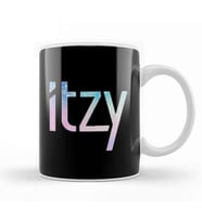 itzy Font Collage Kupa Bardak Porselen
