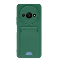 Xiaomi Redmi A3 4G Kılıf Kelvin Kartvizitli Silikon - Koyu Yeşil