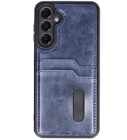 Galaxy S24 FE Kılıf Sara Kartvizitli Deri Kılıf - Lacivert