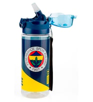 Fenerbahçe Arma Baskılı 500 ml Pipetli Çocuk Okul Matarası/Suluk - 25771