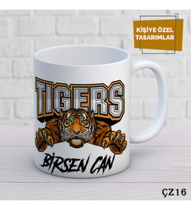 Kaplan Tiger Figürlü Kişiye Özel Kupa  Bardak.