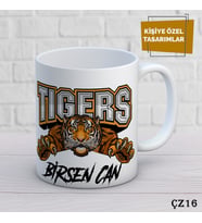 Kaplan Tiger Figürlü Kişiye Özel Kupa  Bardak.