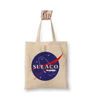 Sulaco NASA Logo Aliens Beyaz Bez Çanta Uzun Saplı Alışveriş Çantası Plaj Çantası