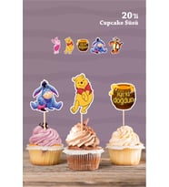 Winnie the Pooh Temalı Cupcake Süsü 20'li