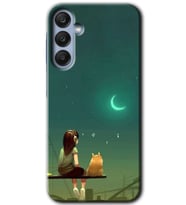 Galaxy A35 Kılıf HD Desen Baskılı Kılıf - Kedili Kız