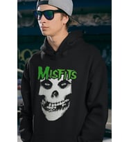 Tasarım Misfits Baskılı Unisex Oversize Müzik Grubu Hoodie