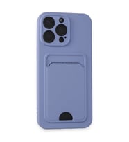 Apple İphone 14 Pro Max Kılıf Kelvin Kartvizitli Silikon - Lila