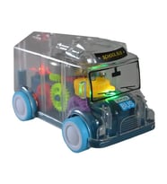 Ctoys Çek Bırak Şeffaf Minibüs Sesli ve Işıklı SR878-06