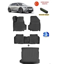 Hyundai İoniq 5 Elektrikli 2021 Sonrası (SABİT KONSOL) Uyumlu 3D Havuzlu Paspas ve 3D Bagaj Havuzu Seti ASMA KOKU VE NUMARATÖR HEDİYELİ