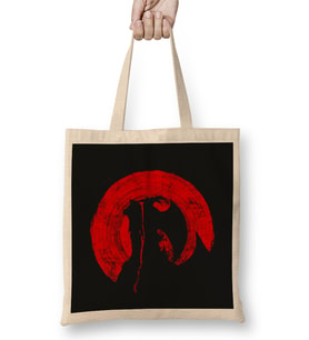 Red Sun Devilman Bez Çanta Uzun Saplı