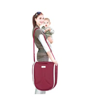 Sağlıklı ve Kullanışlı Babycim Bebeğimin 2in1 Yataklı Çantası (Bordo)