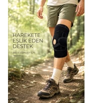 Ligamentli Patella Dizlik Silikon Pedli Yan Destekli Ayarlanabilir Sporcu Dizliği