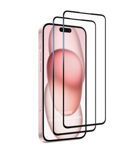 Microsonic Apple iPhone 15 Crystal Seramik Nano Ekran Koruyucu Siyah (2 Adet)