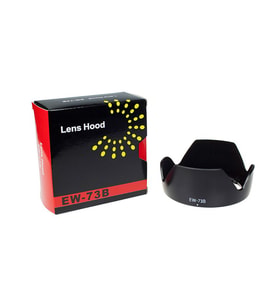 AYEX, CANON EF-S 17-85mm, EF-S 18-135mm İÇİN EW-73B LENS HOOD PARASOLEY (Siyah)