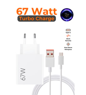 Xiaomi 67W Turbo Şarj Aleti Poco X6 X5 Pro X4 Pro 5G F5 F4 Uyumlu Type-C 67 Watt Hızlı Şarj Cihazı Adaptör Ve Kablo Set